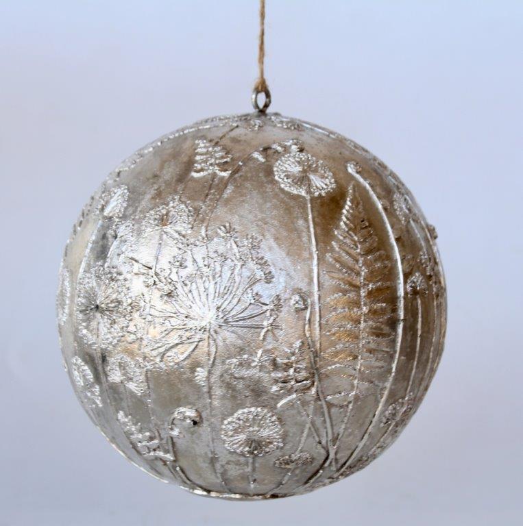 Extra Large Silver Hanging Ball